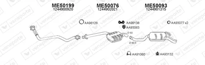 Exhaust System Mercedes-Benz 124 Saloon