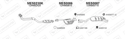 Exhaust System Mercedes-Benz 124 Saloon