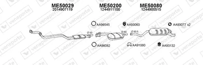 Exhaust System Mercedes-Benz 124 Saloon