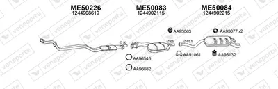 Exhaust System Mercedes-Benz 124 Coupe