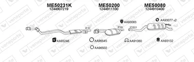 Exhaust System Mercedes-Benz 124 Saloon