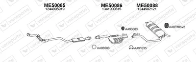 Exhaust System Mercedes-Benz 124 T-Model