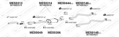 Exhaust System Mercedes-Benz SPRINTER 2-t Platform/Chassis · Mercedes-Benz SPRINTER 2-t Van · Mercedes-Benz SPRINTER 2-t Bus