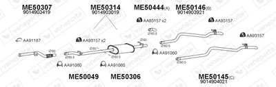 Exhaust System Mercedes-Benz SPRINTER 2-t Platform/Chassis · Mercedes-Benz SPRINTER 2-t Van · Mercedes-Benz SPRINTER 2-t Bus