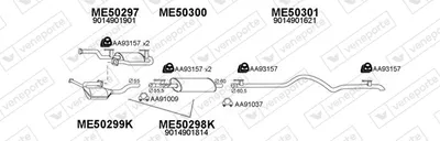 Exhaust System Mercedes-Benz SPRINTER 2-t Platform/Chassis · Mercedes-Benz SPRINTER 2-t Van · Mercedes-Benz SPRINTER 2-t Bus