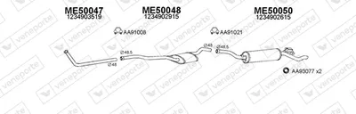 Exhaust System Mercedes-Benz 123 T-Model