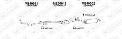 Exhaust System Mercedes-Benz 123 Saloon