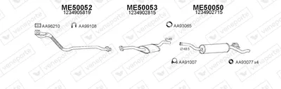 Exhaust System Mercedes-Benz 123 T-Model