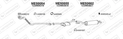 Exhaust System Mercedes-Benz 123 Saloon