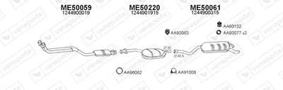 Exhaust System Mercedes-Benz 124 Coupe