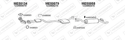 Exhaust System Mercedes-Benz 123 T-Model