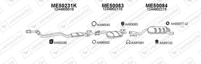 Exhaust System Mercedes-Benz 124 Coupe · Mercedes-Benz E-CLASS Coupe