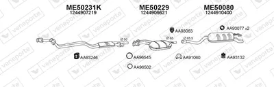 Exhaust System Mercedes-Benz 124 Coupe