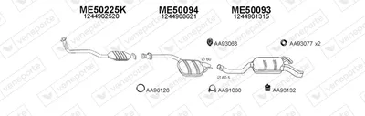 Exhaust System Mercedes-Benz 124 Saloon · Mercedes-Benz E-CLASS
