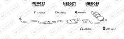 Exhaust System Mercedes-Benz 124 Saloon · Mercedes-Benz 124 T-Model