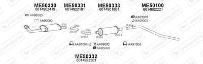 Exhaust System Mercedes-Benz T1 Van · Mercedes-Benz T1/TN Van