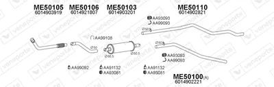 Exhaust System Mercedes-Benz T1 Van · Mercedes-Benz SPRINTER 2-t Van · Mercedes-Benz SPRINTER 3-t Van