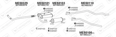Exhaust System Mercedes-Benz T1/TN Platform/Chassis