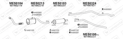 Exhaust System Mercedes-Benz T1 Van