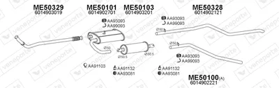 Exhaust System Mercedes-Benz T1 Bus · Mercedes-Benz T1 Platform/Chassis · Mercedes-Benz T1 Van