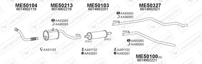 Exhaust System Mercedes-Benz T1 Van