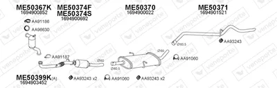 Exhaust System Mercedes-Benz A-CLASS