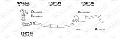 Exhaust System Suzuki IGNIS I