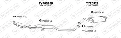 Exhaust System Toyota COROLLA Saloon · Toyota COROLLA Estate