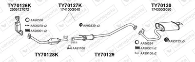 Exhaust System Toyota AVENSIS Saloon · Toyota AVENSIS Estate · Toyota AVENSIS