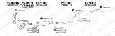 Exhaust System Toyota COROLLA Saloon