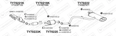 Exhaust System Toyota C-HR · Toyota C-HR VAN