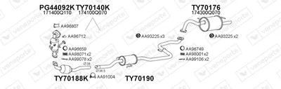 Exhaust System Toyota YARIS · Toyota YARIS Hatchback Van