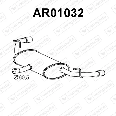 Rear Muffler Alfa Romeo GIULIETTA