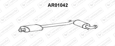 Centre Muffler Alfa Romeo 164