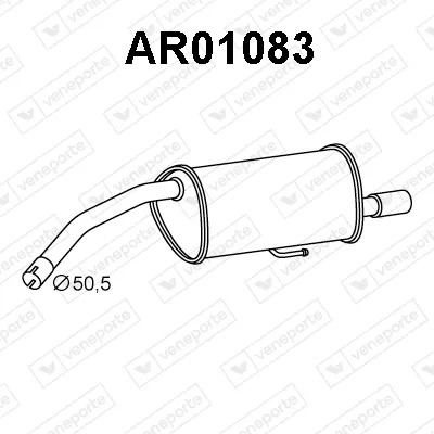 Rear Muffler Alfa Romeo 156 · Alfa Romeo 156 Sportwagon