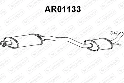 Front Muffler Alfa Romeo 147
