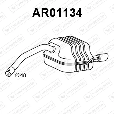 Rear Muffler Alfa Romeo 147