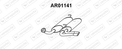 Rear Muffler Alfa Romeo 164