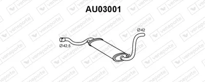 Rear Muffler Audi 80 B2 Saloon · Audi COUPE B2