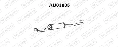 Front Muffler Audi 80 B1 Saloon · Audi 80 B2 Saloon · Audi COUPE B2