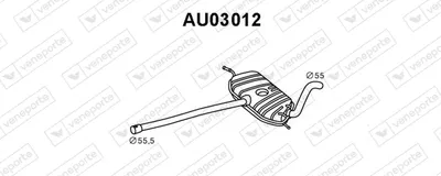 Front Muffler Audi A4 B5 · Audi A4 B5 Avant