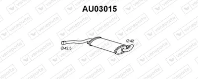 Centre Muffler Audi 80 B1 Saloon · Vw PASSAT B1 · Vw PASSAT B1 Variant