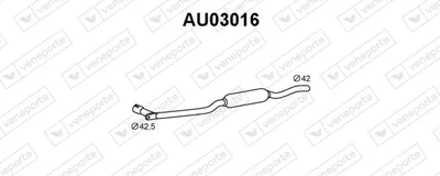 Front Muffler Audi 80 B1 Saloon · Vw PASSAT B1