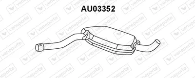 Front Muffler Audi COUPE B3