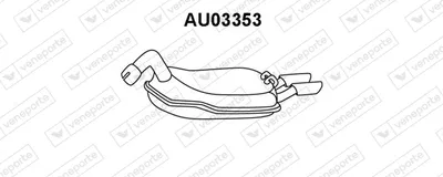 Rear Muffler Audi COUPE B3