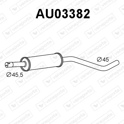 Front Muffler Audi A2