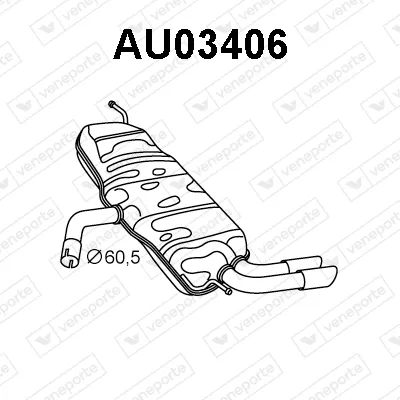 Rear Muffler Audi A3 · Audi A3 Sportback