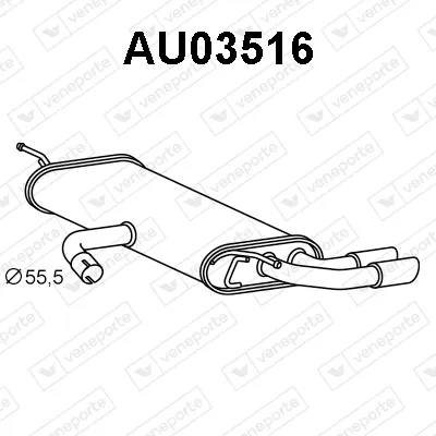 Rear Muffler Audi A3 Sportback