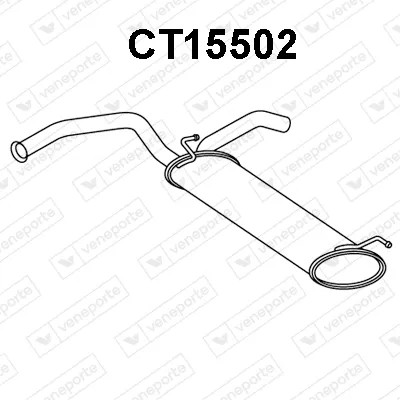 Rear Muffler Citroën C1 · Peugeot 107 · Toyota AYGO
