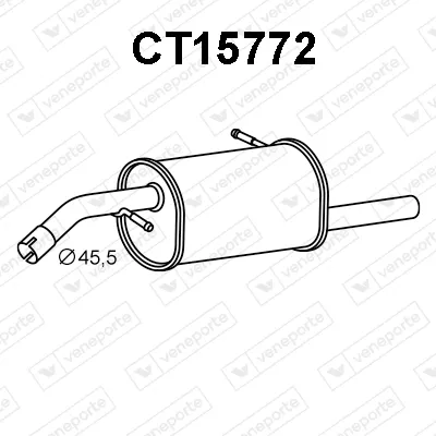 Rear Muffler Citroën C3 II